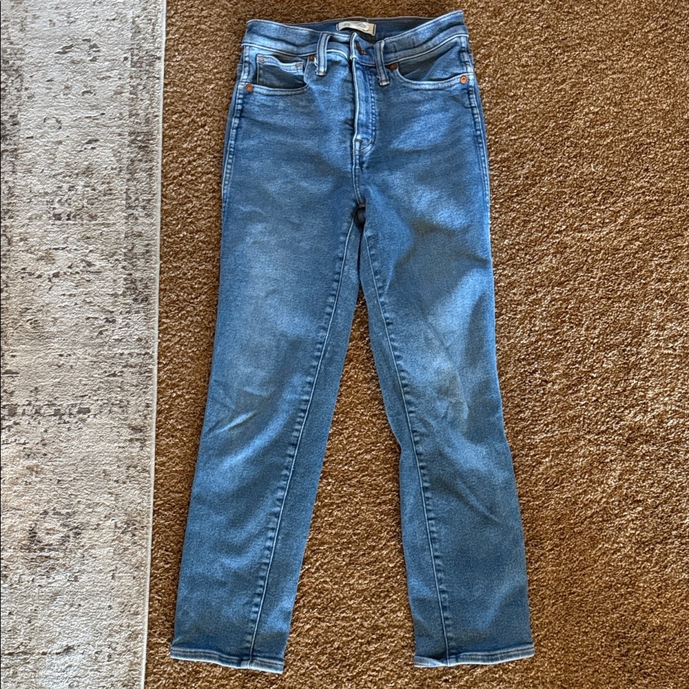 Women’s Madewell Stovepipe denim cropped jeans light size 25